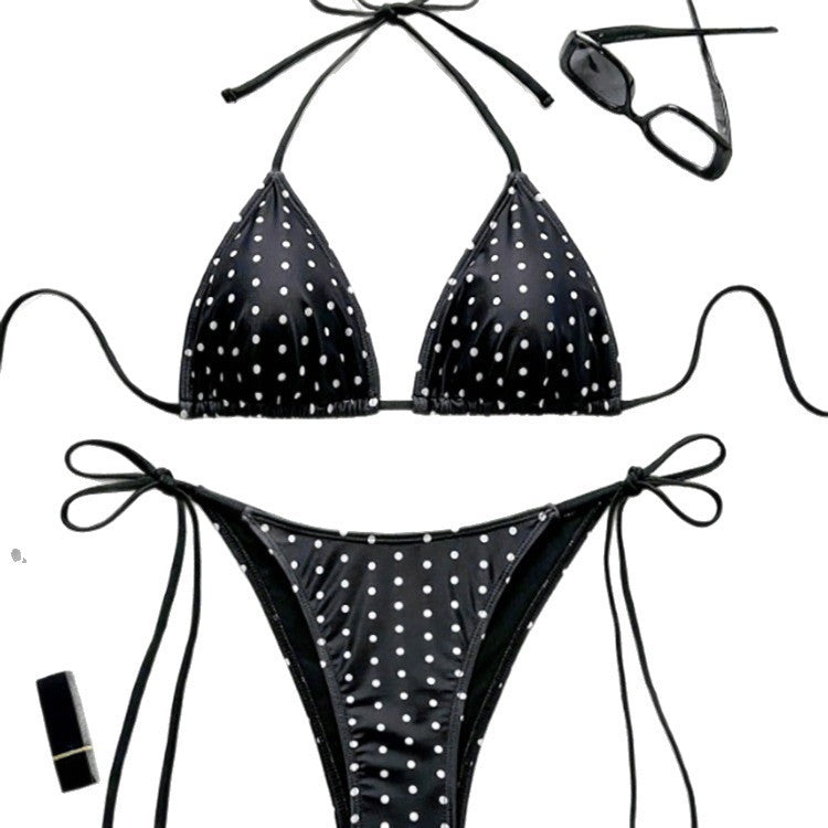 Womens Two-piece Swimsuit, Lace-up Sexy Bikini for Hot Springs