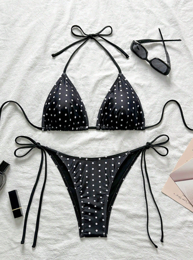 Womens Two-piece Swimsuit, Lace-up Sexy Bikini for Hot Springs