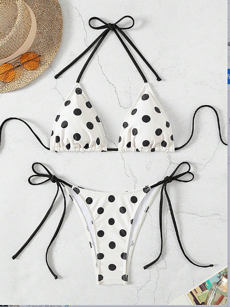 Womens Two-piece Swimsuit, Lace-up Sexy Bikini for Hot Springs
