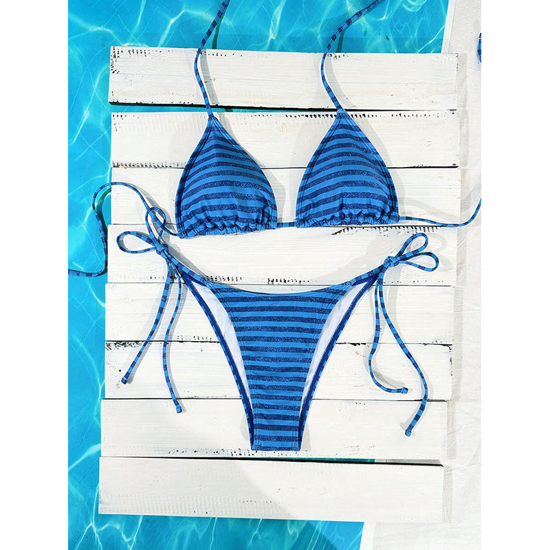 Womens Two-piece Swimsuit, Lace-up Sexy Bikini for Hot Springs
