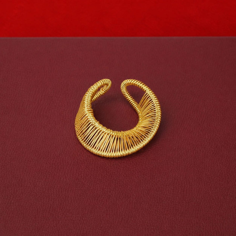 Niche Intricately Cut-out Statement Ring for Versatile Style