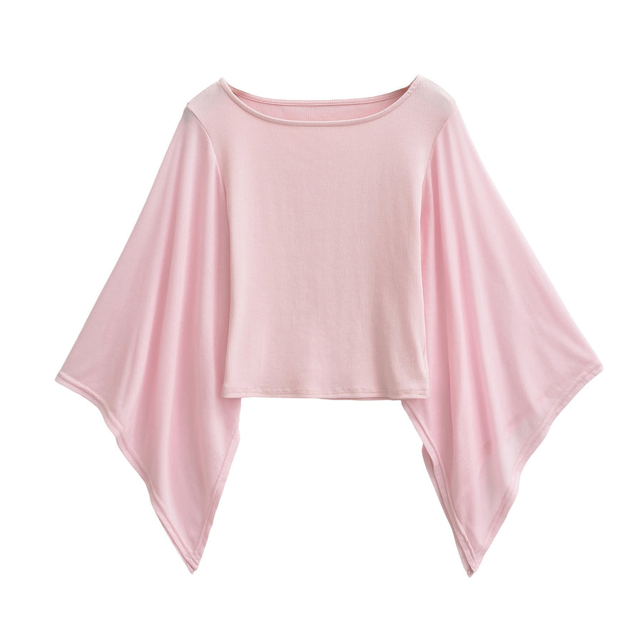 Womens Summer Slim-fit Solid-color Versatile Top