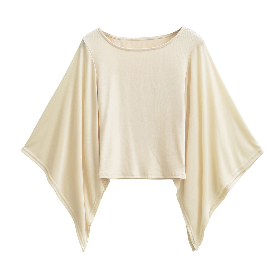 Womens Summer Slim-fit Solid-color Versatile Top