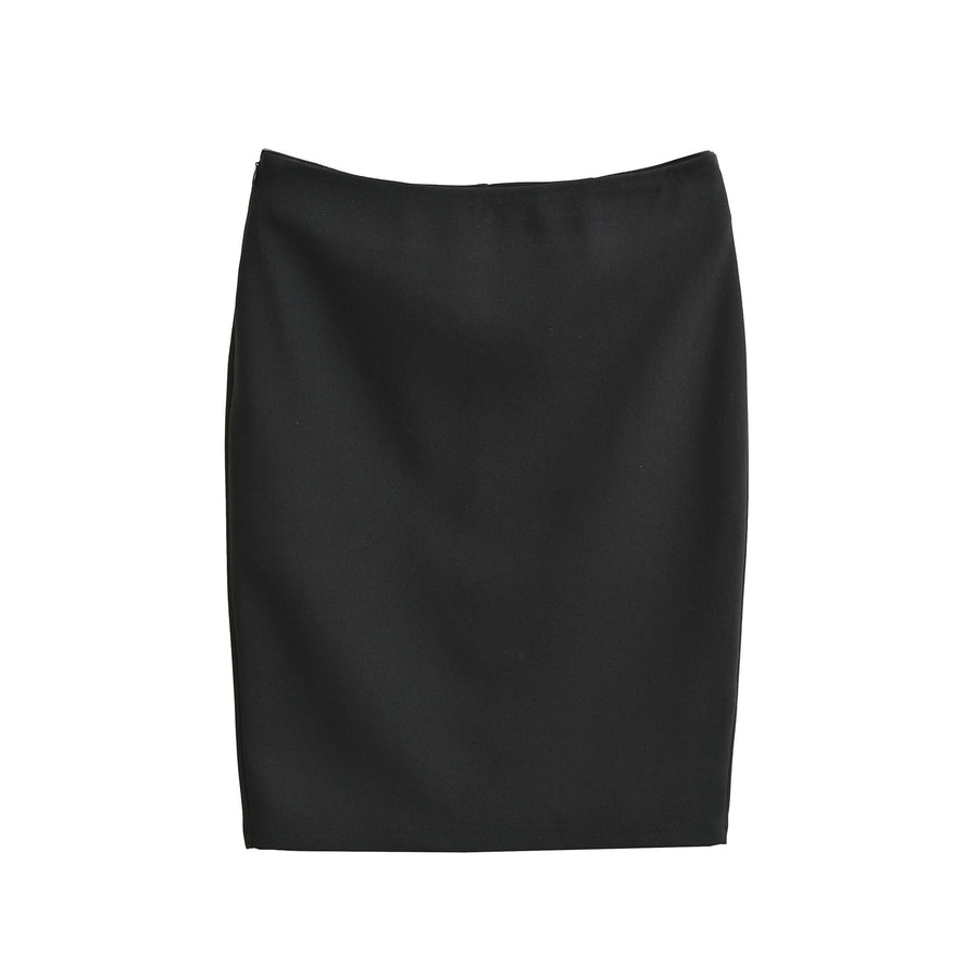 Womens Summer Solid-Color High-Waisted Maxi Skirt