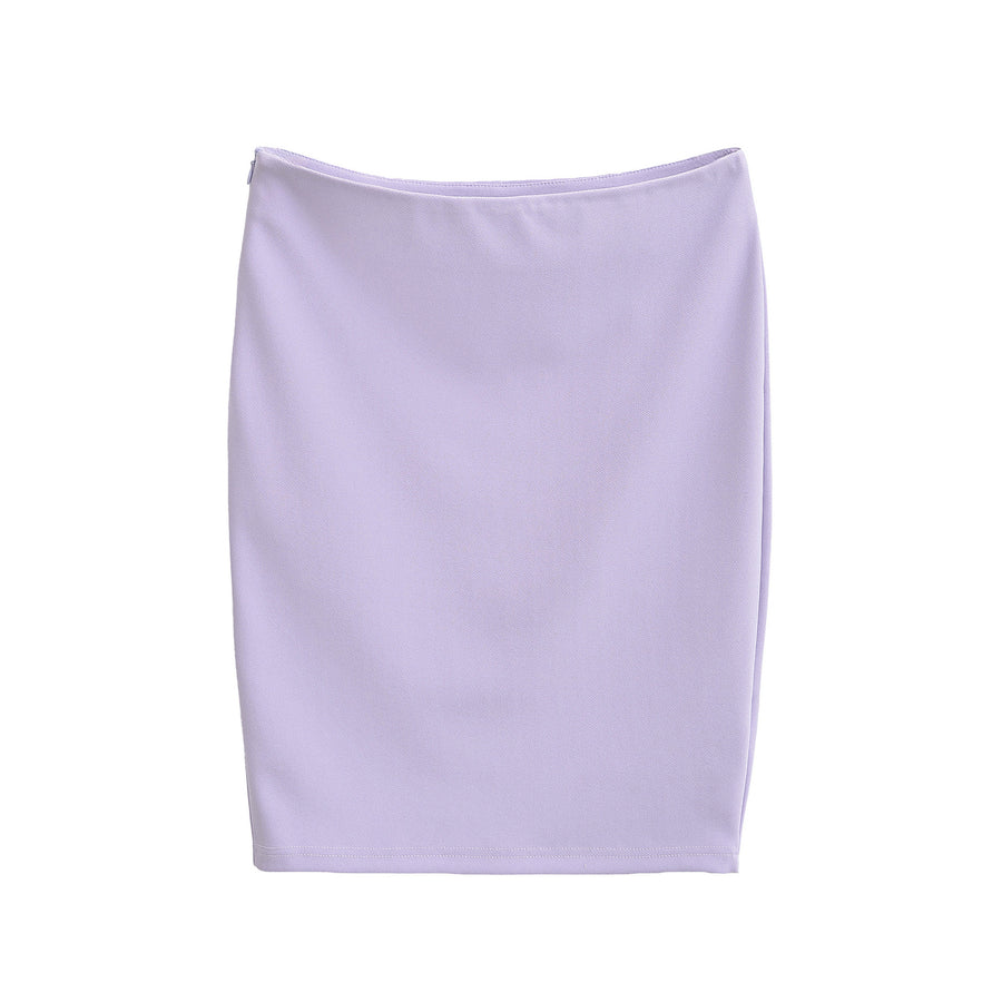 Womens Summer Solid-Color High-Waisted Maxi Skirt