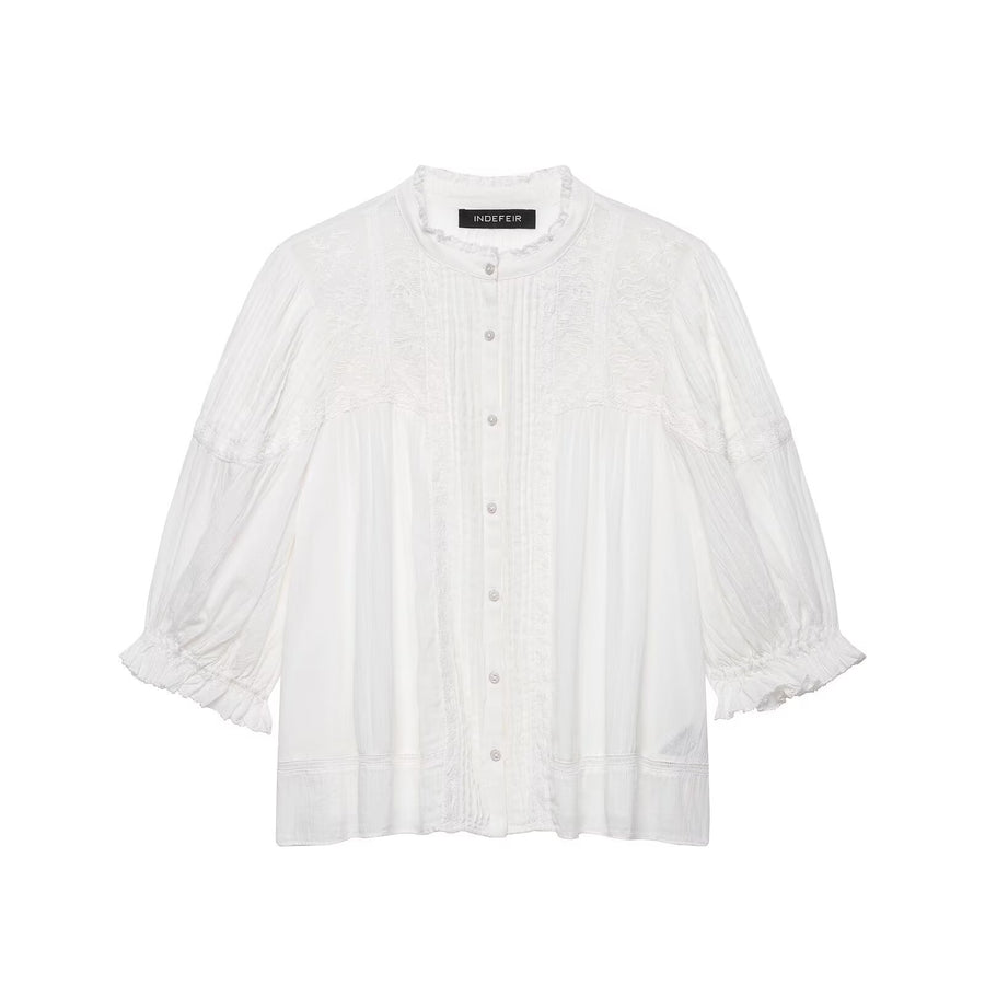 Womens Summer New Arrival Simple Solid-Color Shirt