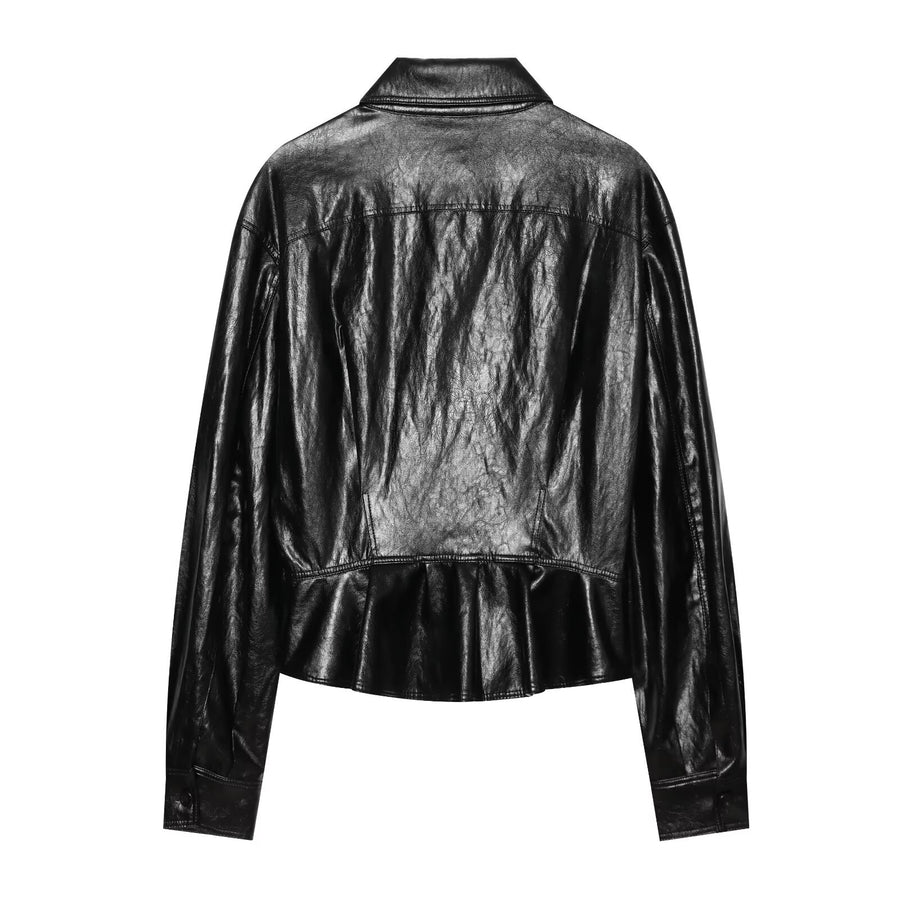 Womens Summer Lapel-Neck Hemline Dress-Style Jacket