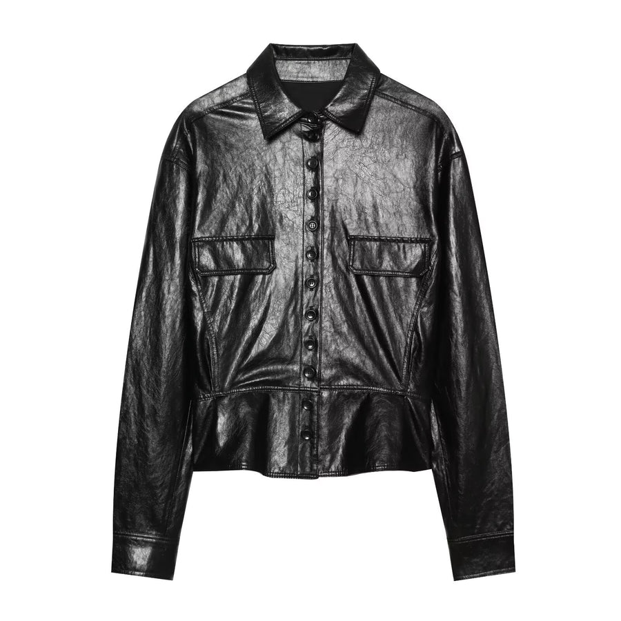 Womens Summer Lapel-Neck Hemline Dress-Style Jacket