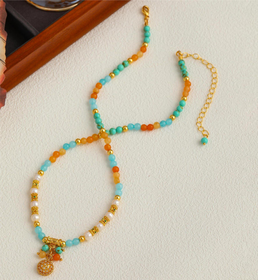 Womens Necklace, Bracelet, Ring and Earrings Set - Pendant Necklace