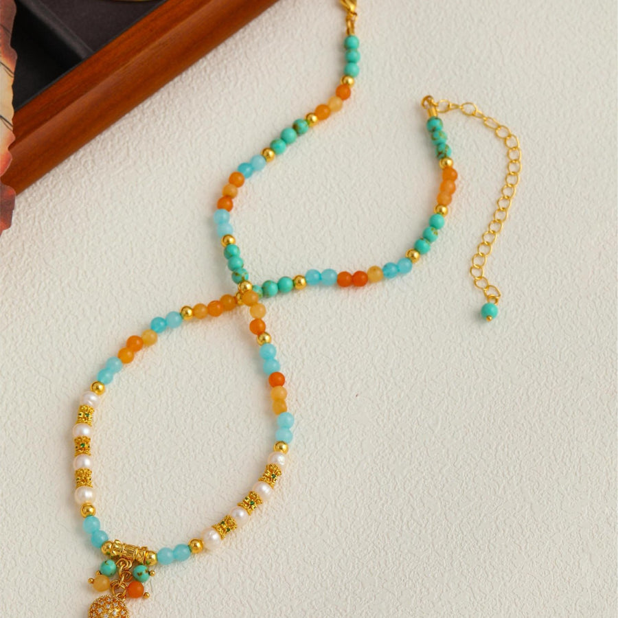 Womens Necklace, Bracelet, Ring and Earrings Set - Pendant Necklace