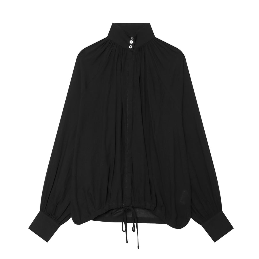 Womens Summer High-neck Long Sleeve Top - Flattering Fit