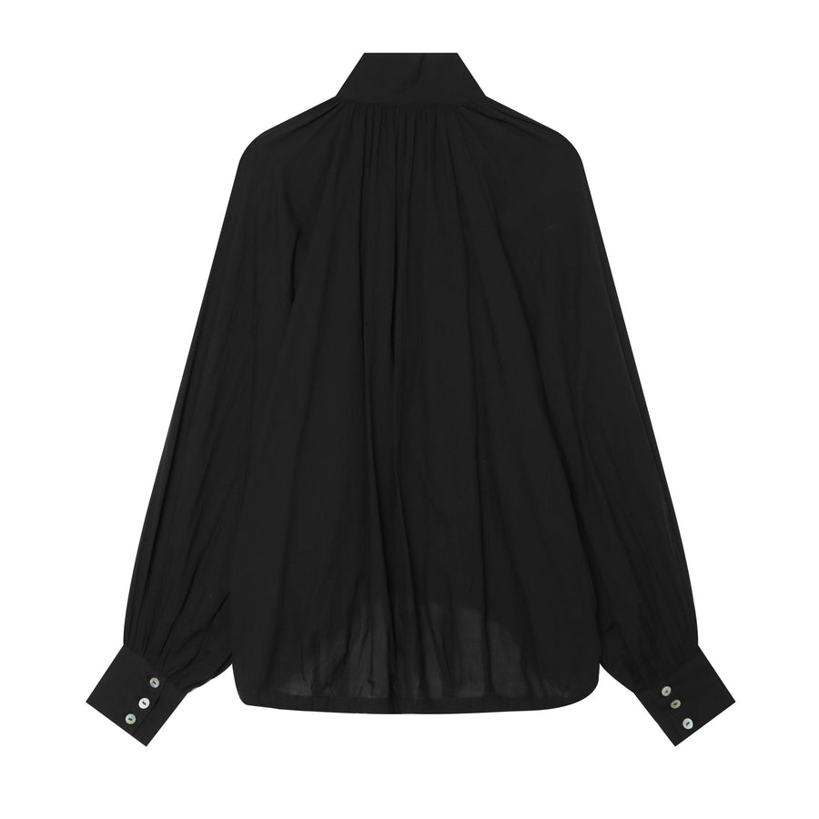 Womens Summer High-neck Long Sleeve Top - Flattering Fit