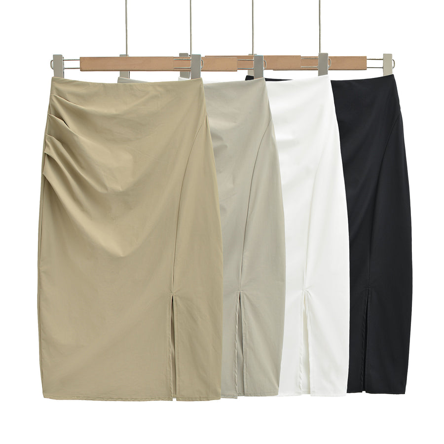Womens Summer New Split Mid-Length Bodycon Skirt - Stylish Maxi Skirt