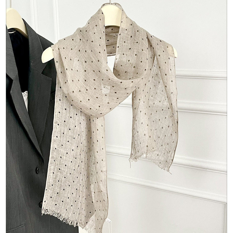 Womens Linen Striped Long Scarf Shawl for Every Occasion