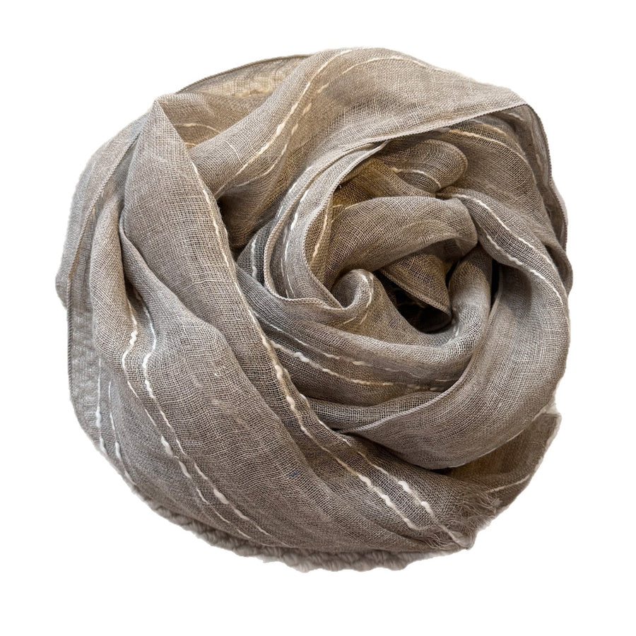 Womens Linen Striped Long Scarf Shawl for Every Occasion