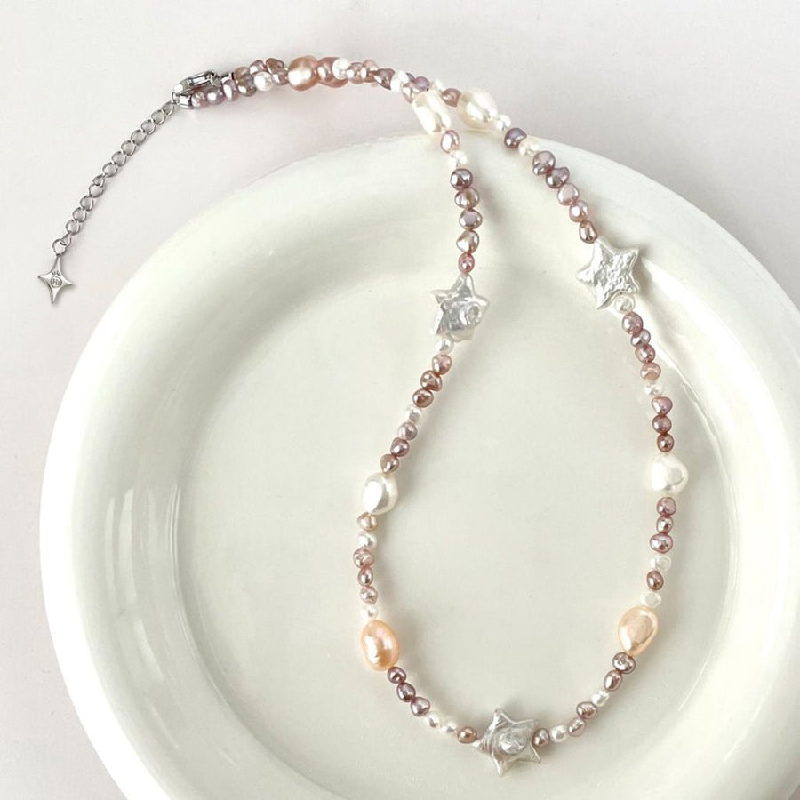 Fashionable High-end Colored Pearl Pendant Necklace