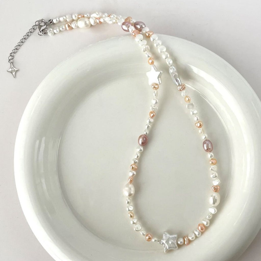 Fashionable High-end Colored Pearl Pendant Necklace