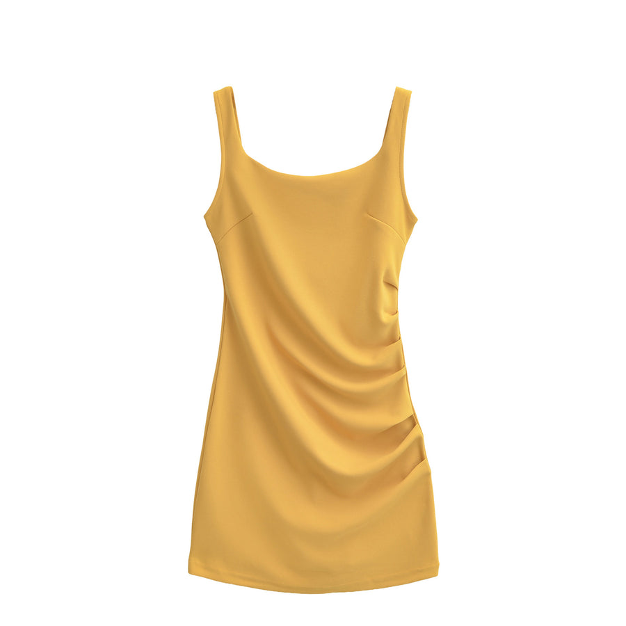 Summer Solid-color Strap Dress for Women - Figure-Flattering