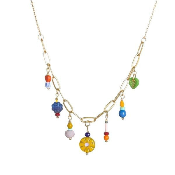 Dopamine-colored Multi-element Pendant Necklace - Fashionable Accessory