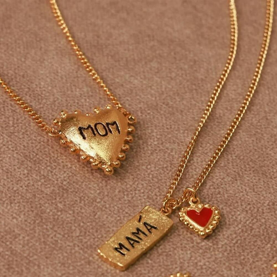 Adjustable Heart-shaped Pendant Flat Choker Necklace
