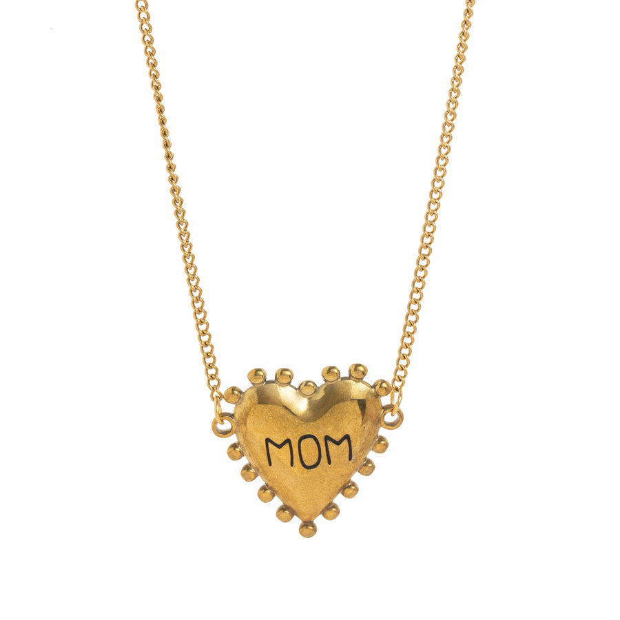 Adjustable Heart-shaped Pendant Flat Choker Necklace