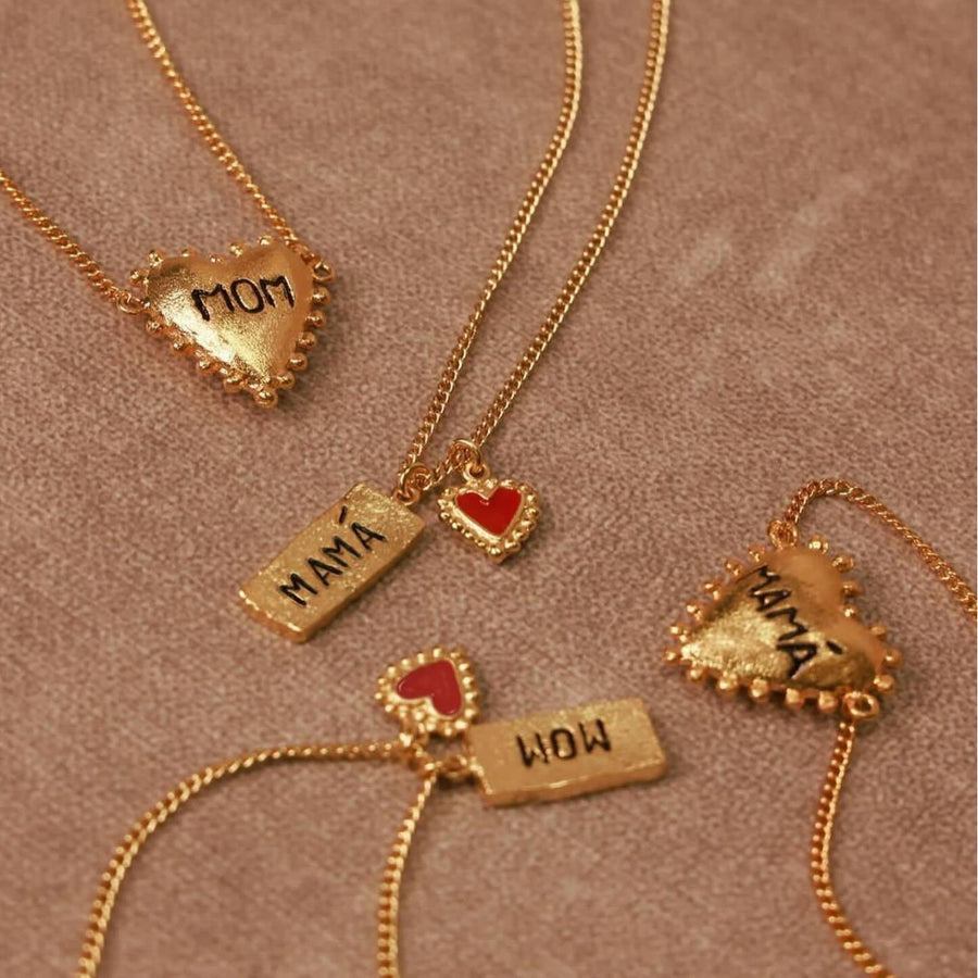 Adjustable Heart-shaped Pendant Flat Choker Necklace