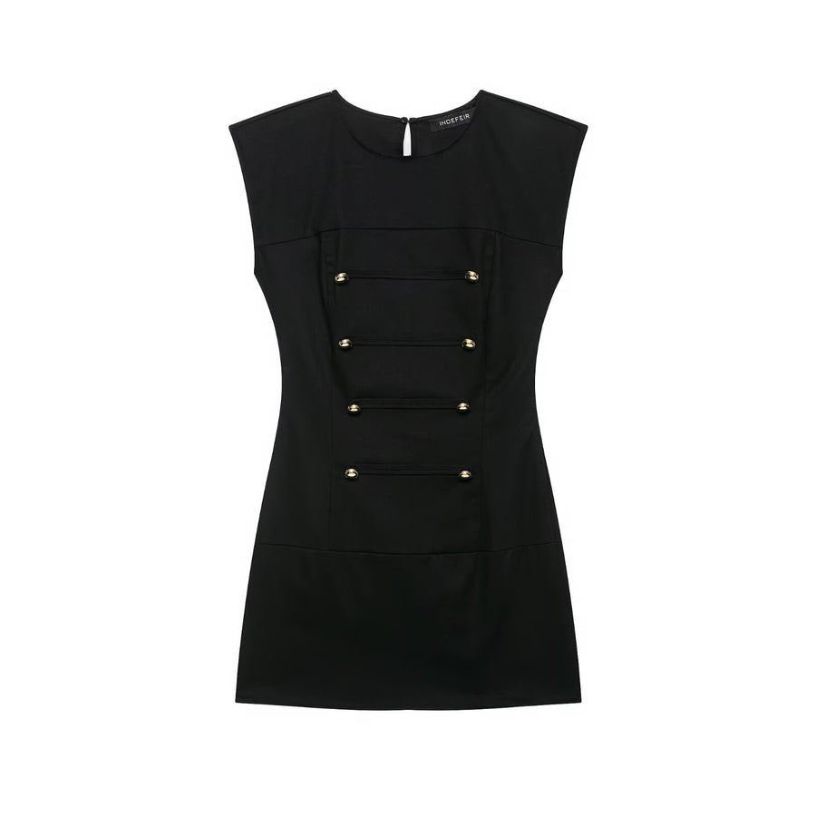 Summer New Fashion Rope-Knot-Trim Dress for Ladies