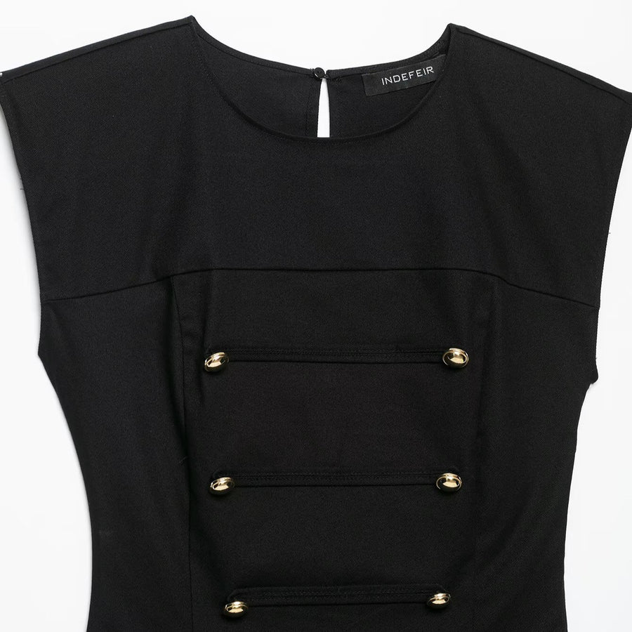 Summer New Fashion Rope-Knot-Trim Dress for Ladies