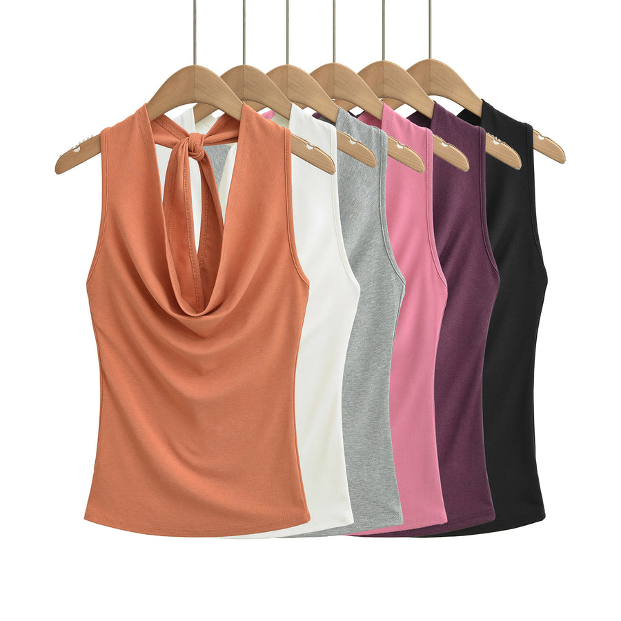 Halter-neck Vest for Women - Summer Backless Outerwear