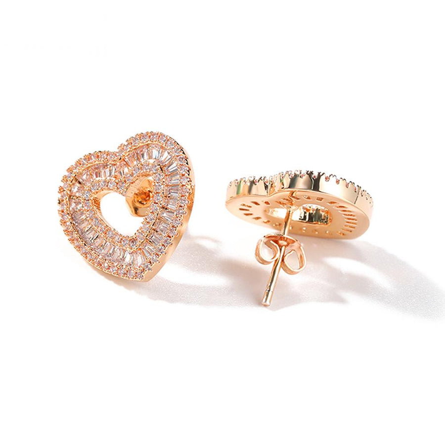 Simple and Stylish Heart-shaped Stud Earrings for Women