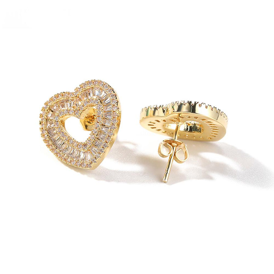 Simple and Stylish Heart-shaped Stud Earrings for Women