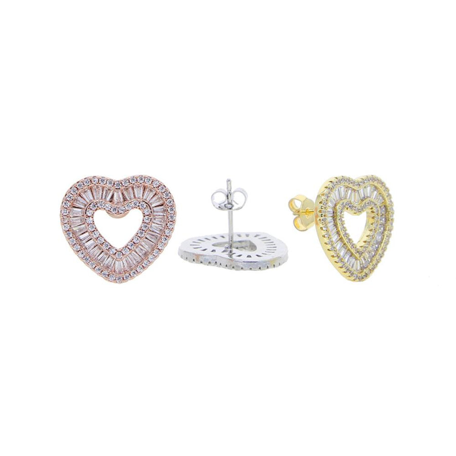 Simple and Stylish Heart-shaped Stud Earrings for Women