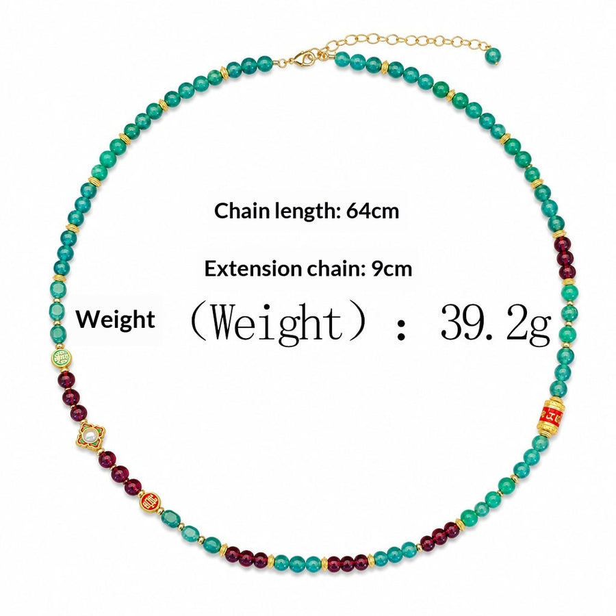 Personalized Chinese-style Pendant Necklace & Bracelet Set