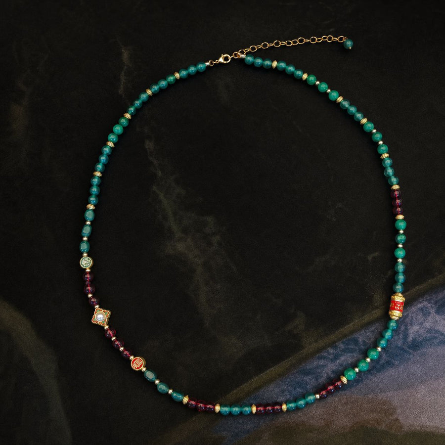 Personalized Chinese-style Pendant Necklace & Bracelet Set