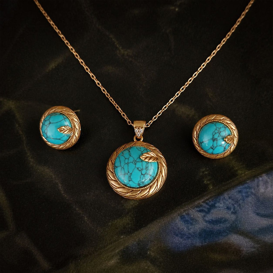 Light-luxury Necklace and Stud Earring Set - Elegant Pendant Necklace