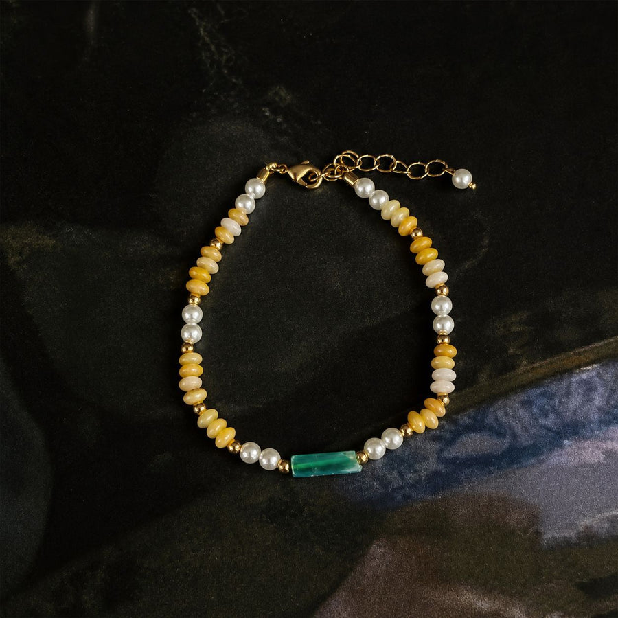 Versatile Multicolor Rice-bead Pendant Necklace & Bracelet