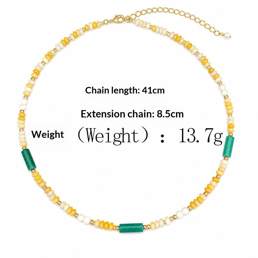 Versatile Multicolor Rice-bead Pendant Necklace & Bracelet