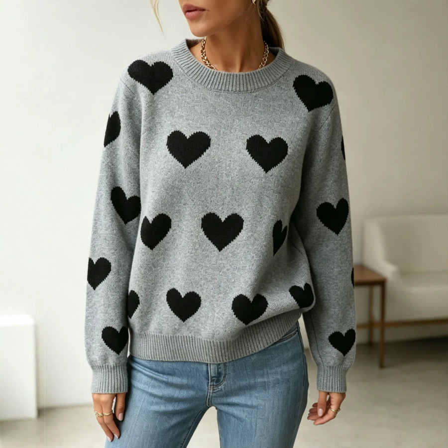 Charming Long-sleeve Versatile Knit Sweater for Women