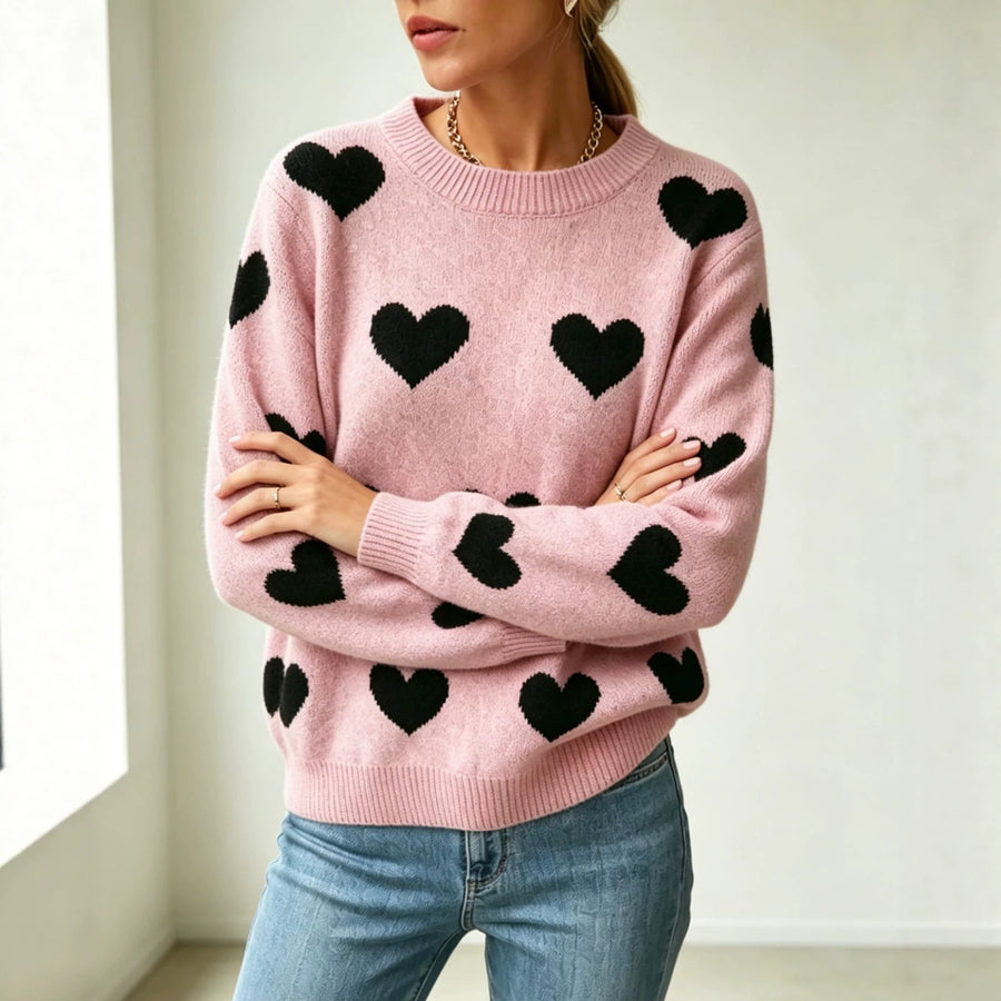 Charming Long-sleeve Versatile Knit Sweater for Women