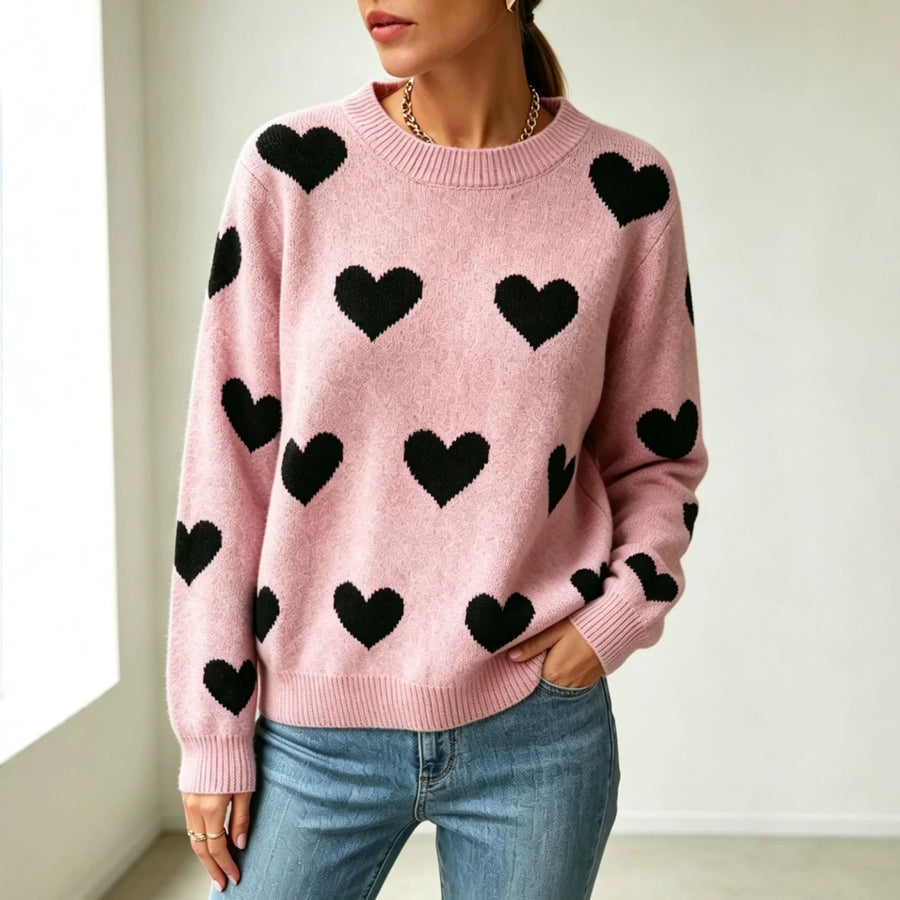 Charming Long-sleeve Versatile Knit Sweater for Women