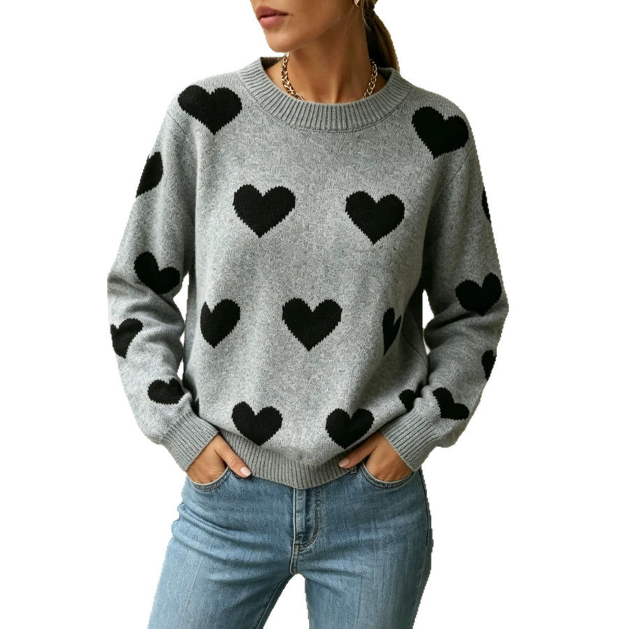 Charming Long-sleeve Versatile Knit Sweater for Women