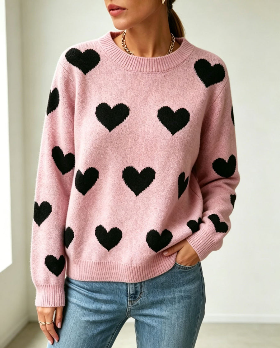Charming Long-sleeve Versatile Knit Sweater for Women