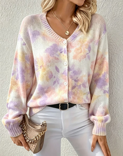 Chic Round-neck Long-sleeve Knitted Cardigan for Effortless Style