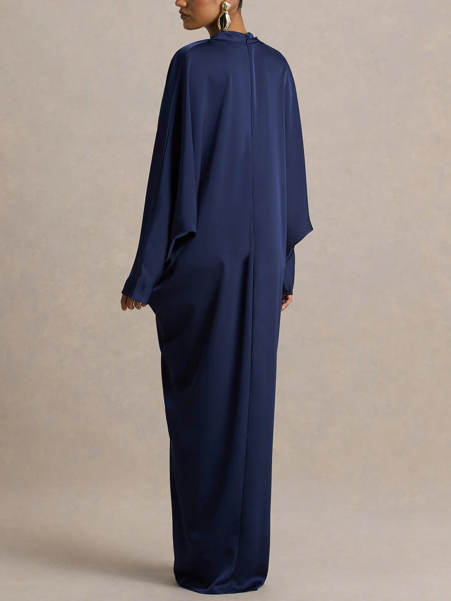 Womens New Long-sleeve Relaxed-fit Elegant Dress