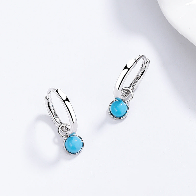 Personalized Turquoise Drop Earrings for Women