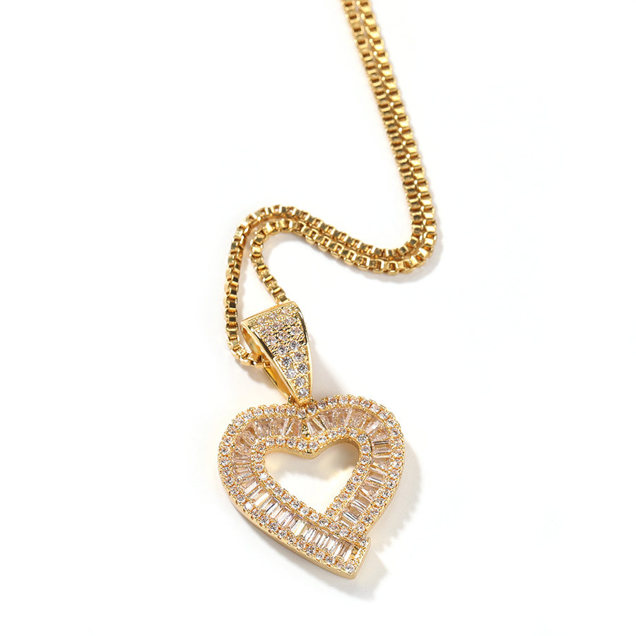 Retro-style Heart Pendant Necklace for Women - Unique Jewelry