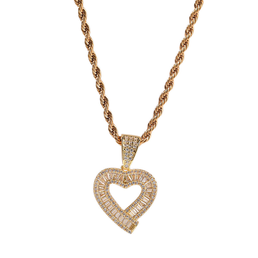 Retro-style Heart Pendant Necklace for Women - Unique Jewelry