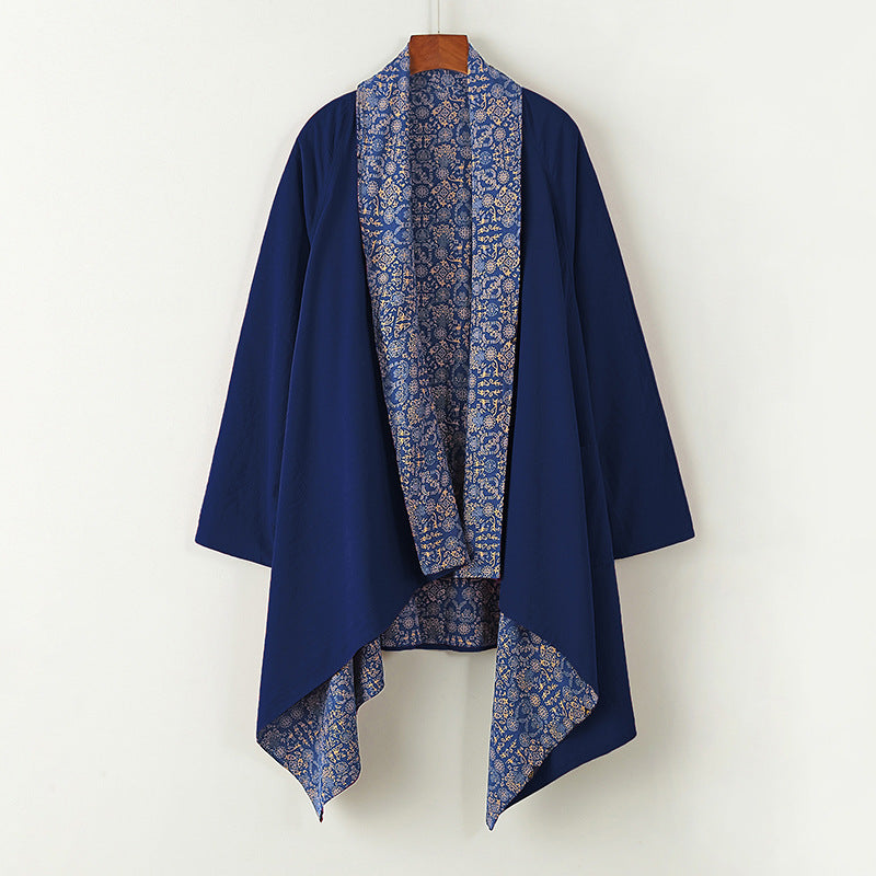 Ethnic-style Daoist Robe Cotton-linen Vintage Casual Coat