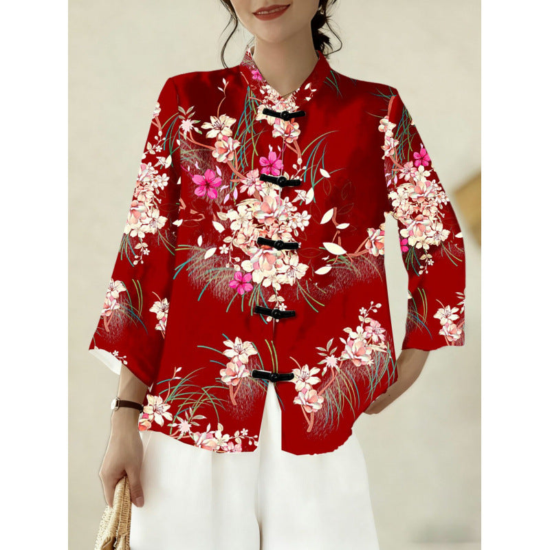 Chinese-style Tang Suit Women's 3D Digital-print Tank Top
