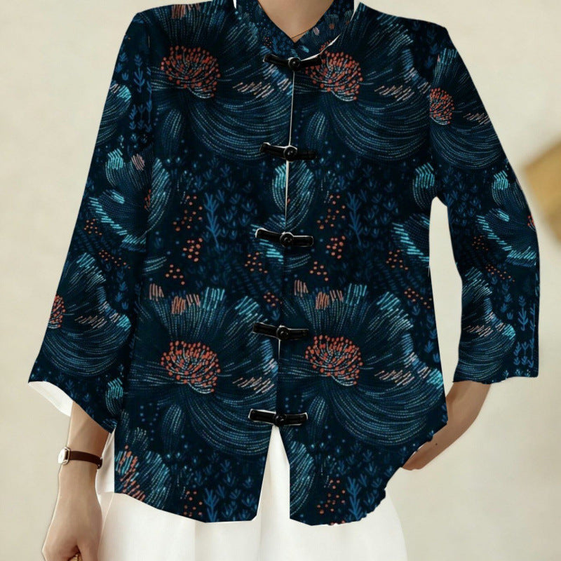 Chinese-style Tang Suit Women's 3D Digital-print Tank Top
